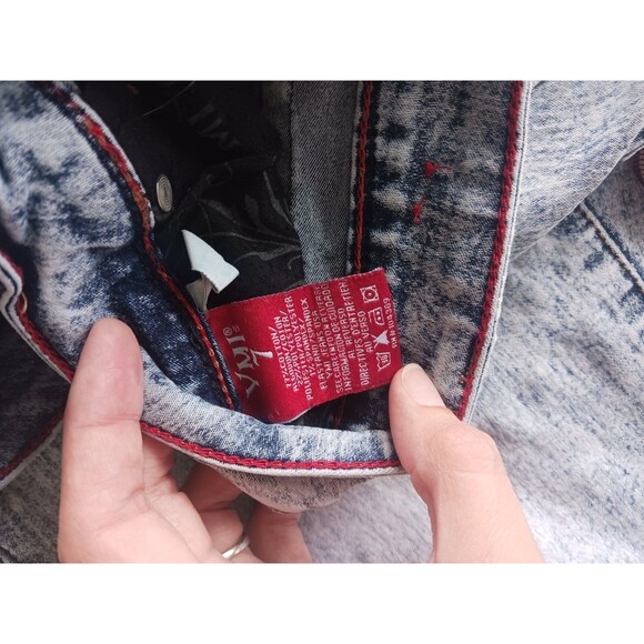 YMI Wannabettabutt Womens Skinny Jeans Size 7 Acid Wash Denim Stretch Y2K Low - Picture 6 of 16